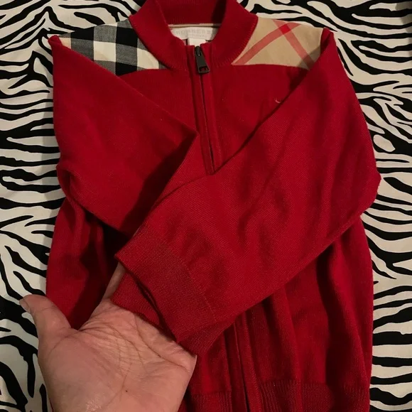 Authentic BURBERRY Plaid Sweater Cardigan - toddler 2Y - Picture 9 of 9